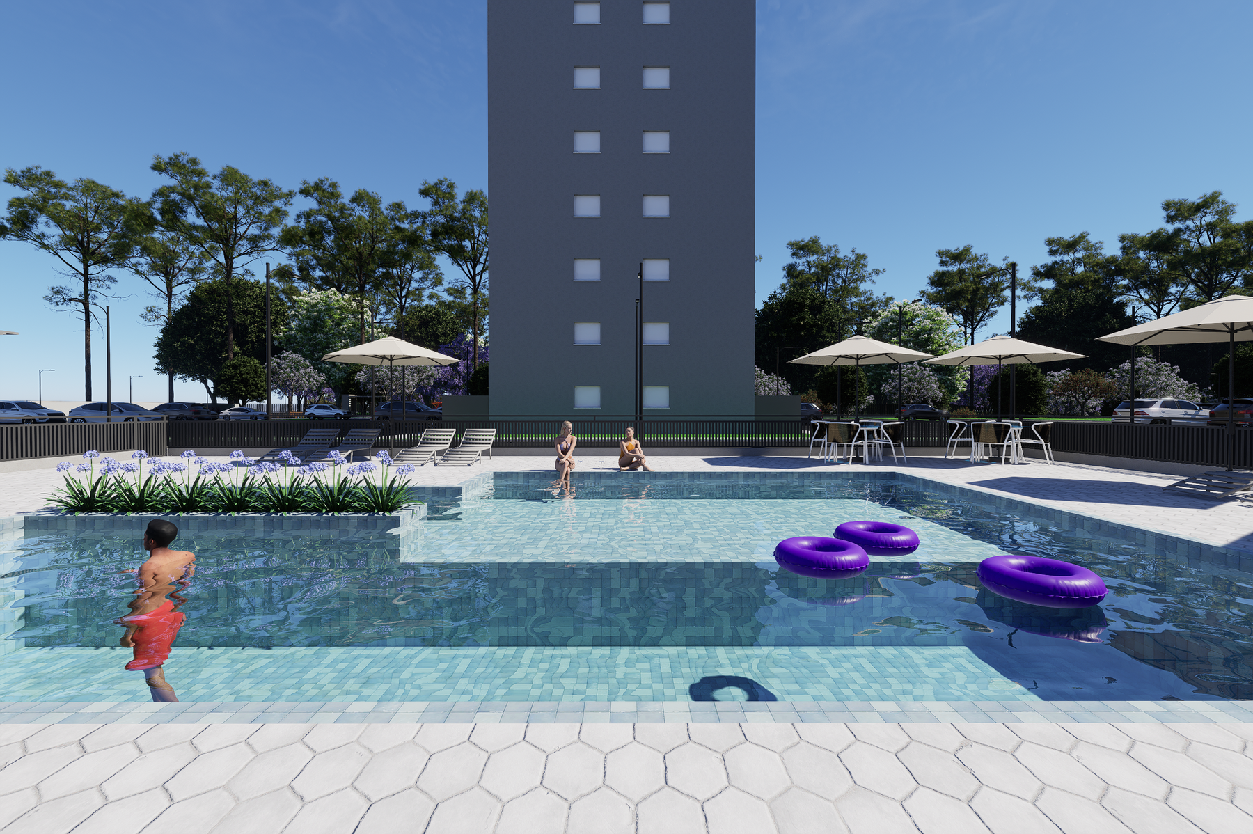 Área de piscina do Vista Verde